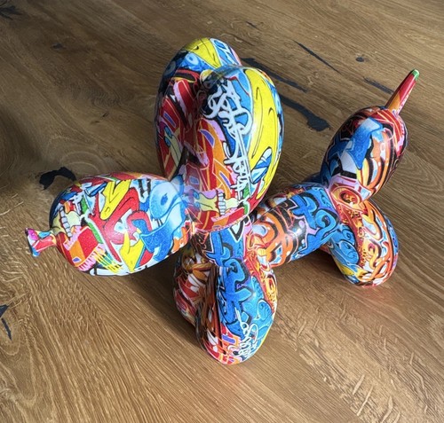 Graffiti ballonhund skulptur - graffiti,