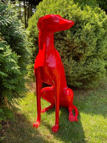Windhund rot designer deko - rot,,