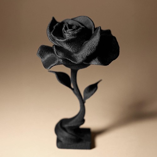 Rose flower statue schwarze - flower,
