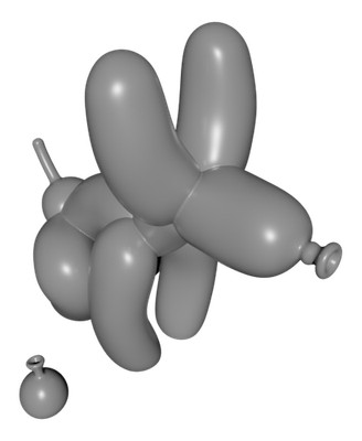 Balloon dog poop skulptur - poop,