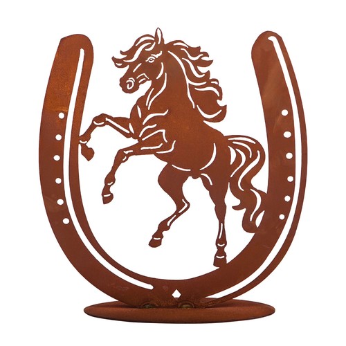 Hufeisen mit pferd - mit, aus