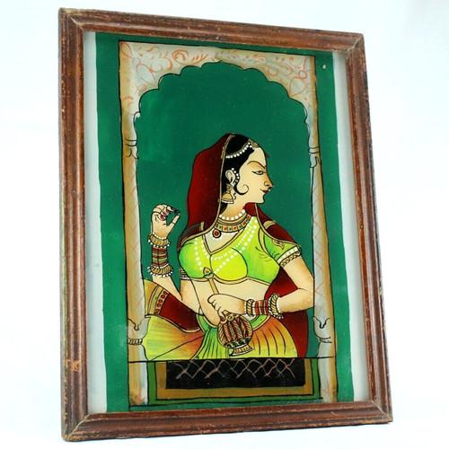Handgemalte rajput prinzessin - handgemalte,