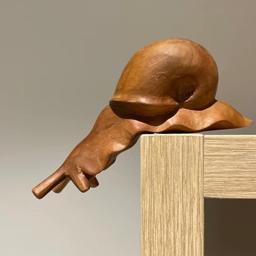 Deko holz miniatur schnecke - deko,
