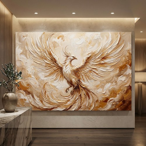 Wandbild mit phönixvogel - wandbild,