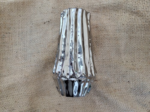 Deko vase silberfarben mit - deko,