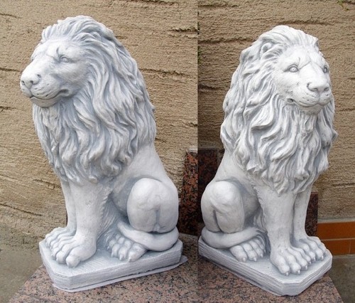 Steinfigur löwen set - löwen,