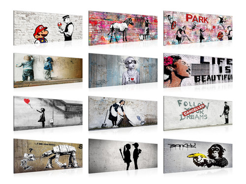 Wandbilder xxl banksy street - wandbilder,
