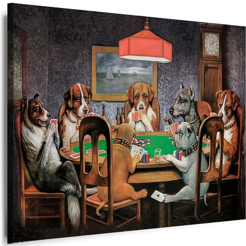 Wandbilder hunde poker - hunde, spielen