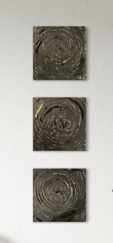 Abstraktes triptychon acryl - triptychon,