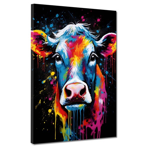 Kuh pop art style - style, leinwandbild