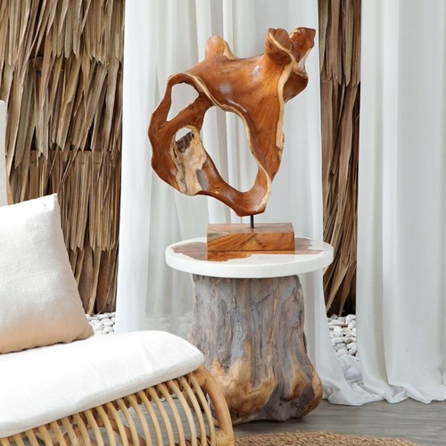 Design teakholz skulptur - teakholz,