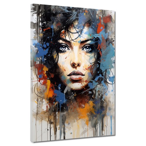 Frau gesicht blau aquarell - blau,